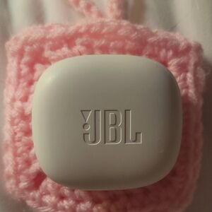Pink Crochet Case Cover Pouch For Earbuds